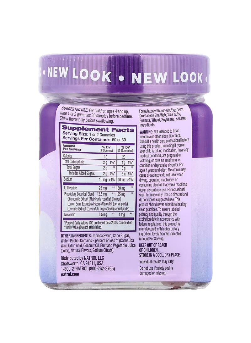 Natrol Sleep+ Calm, Melatonin + L-Theanine, 60 Gummies Packaging May Vary - Image 2